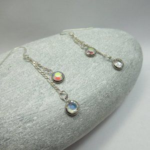 Sterling silver and crystal earrings